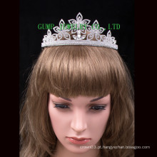 Coroa nupcial do rhinestone da tiara da forma